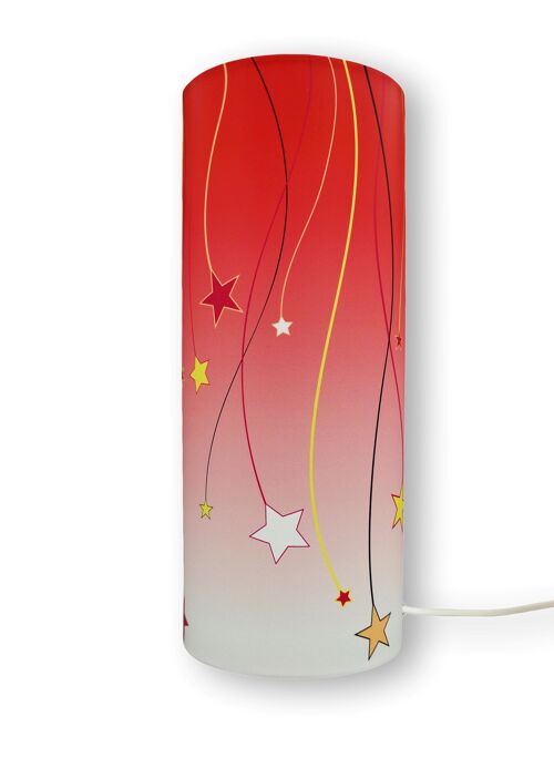 Lampe a poser veilleuse enfant etoiles fil'antes fraise