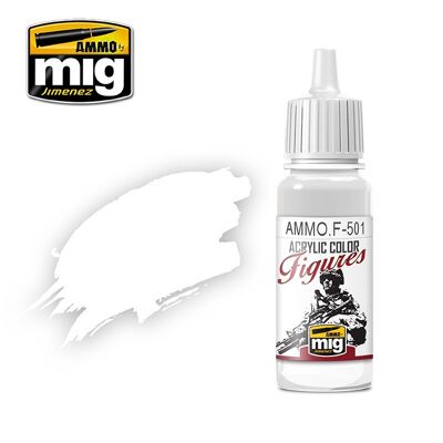 Ammo MIG Paint: MIG F-501 – White for Figures