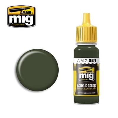 Ammo MIG Paint: MIG0081 – US Olive Drab Post WWII (FS 24087)