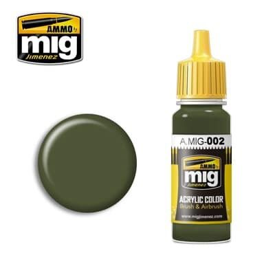Ammo MIG Paint: MIG002 Olivgrun OPT.2
