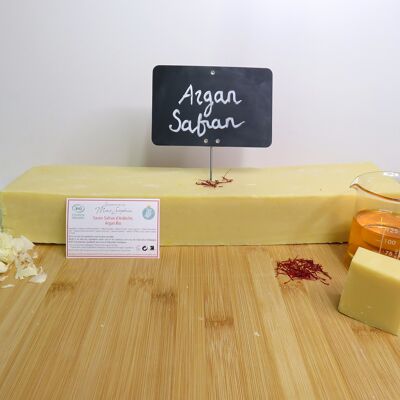 Organic soap bar of 1.6 KG cut to size - Argan saffron
