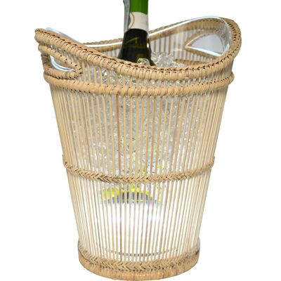 Cubitera de champán LED Konbo Limed blanco