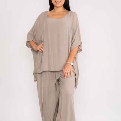 Baggy-Harem-Set in Taupe