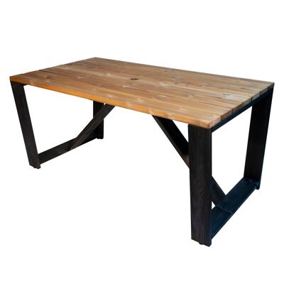 JUSSI 160 TABLE Pine black/brown oiled