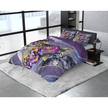 DBO DREAMHOUSE WILD Kannieta Violet240X200/220 + 2 x taies d'oreiller 60x70 1