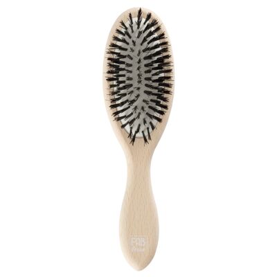 Brosse démélante et lissante 100% sanglier fabriquée en France - petit modèle