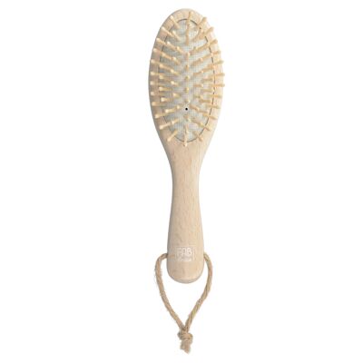 Vegan detangling brush with wooden bristles FSC® certified - small model