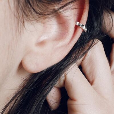 Silver Alice fancy single ear ring