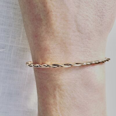 Bracciale rigido in ottone dorato Cassandre