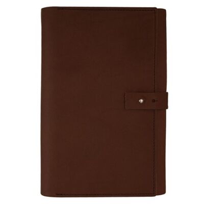 Leather notebook holder - Chocolate
