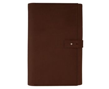 Porte carnet de note en cuir - Chocolat 1