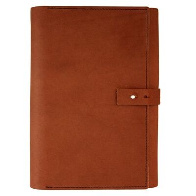 Tan leather notebook case