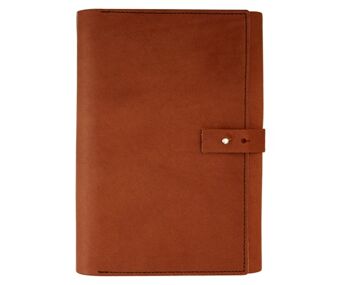 Porte carnet de note en cuir - Camel 1