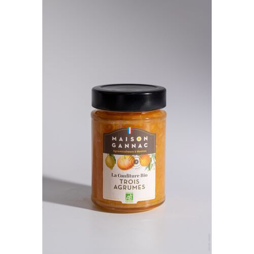 Confiture Bio  aux Trois Agrumes 210gr