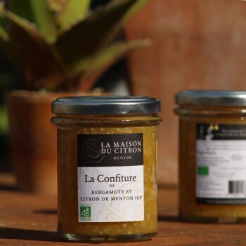 Confiture Bio de Bergamote et Citron de Menton  210gr 3