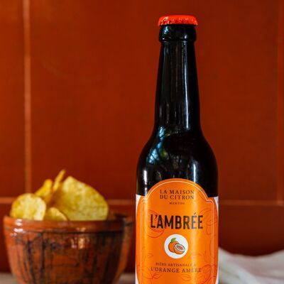 Organic Amber Beer with Orange - 33 cl