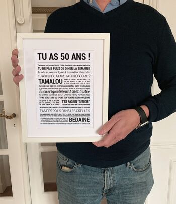 Affiche "TU AS 50 ANS ! (homme)" 2