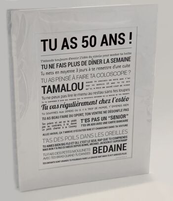 Affiche "TU AS 50 ANS ! (homme)" 1