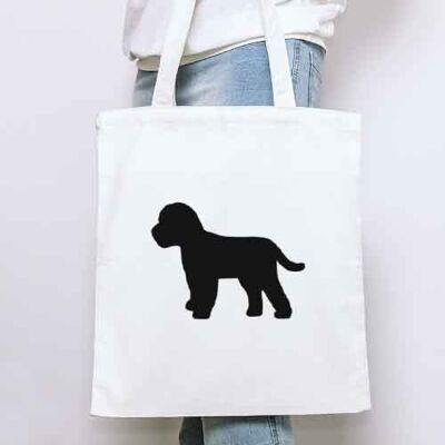 Cockapoo Organic Tote Bag - Natural+matt black