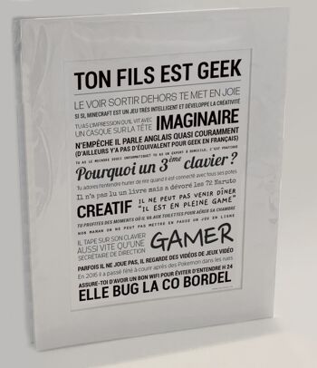 Affiche "Ton fils est geek" 1