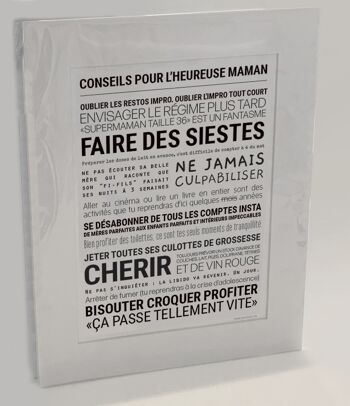 Affiche "Conseils pour l'heureuse maman" 1