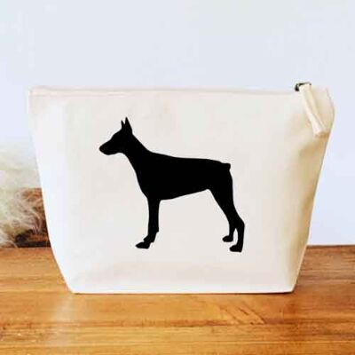 Doberman Make-Up Bag - Natural+matt black