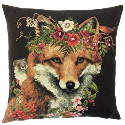 decorative pillow cover fox with hamster
