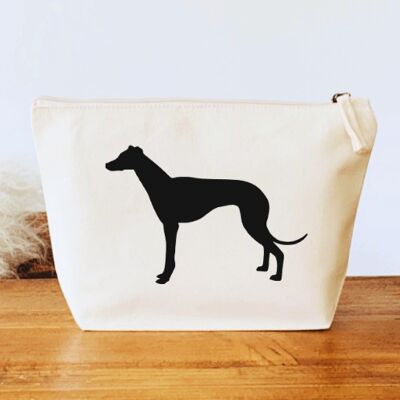 Greyhound Make-Up Bag - Natural+matt black