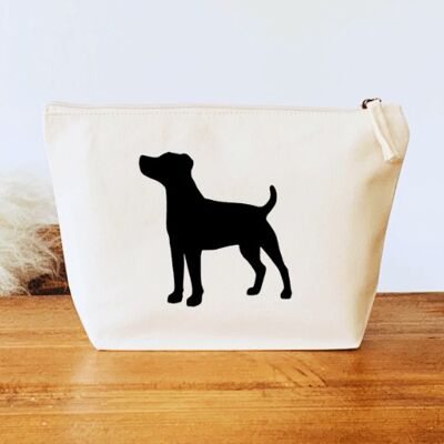 Jack Russell Make-Up Bag - Natural+matt black