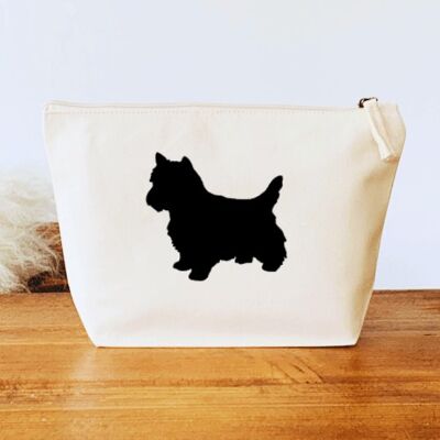 West Highland Terrier Make-Up Bag - Natural+matt black