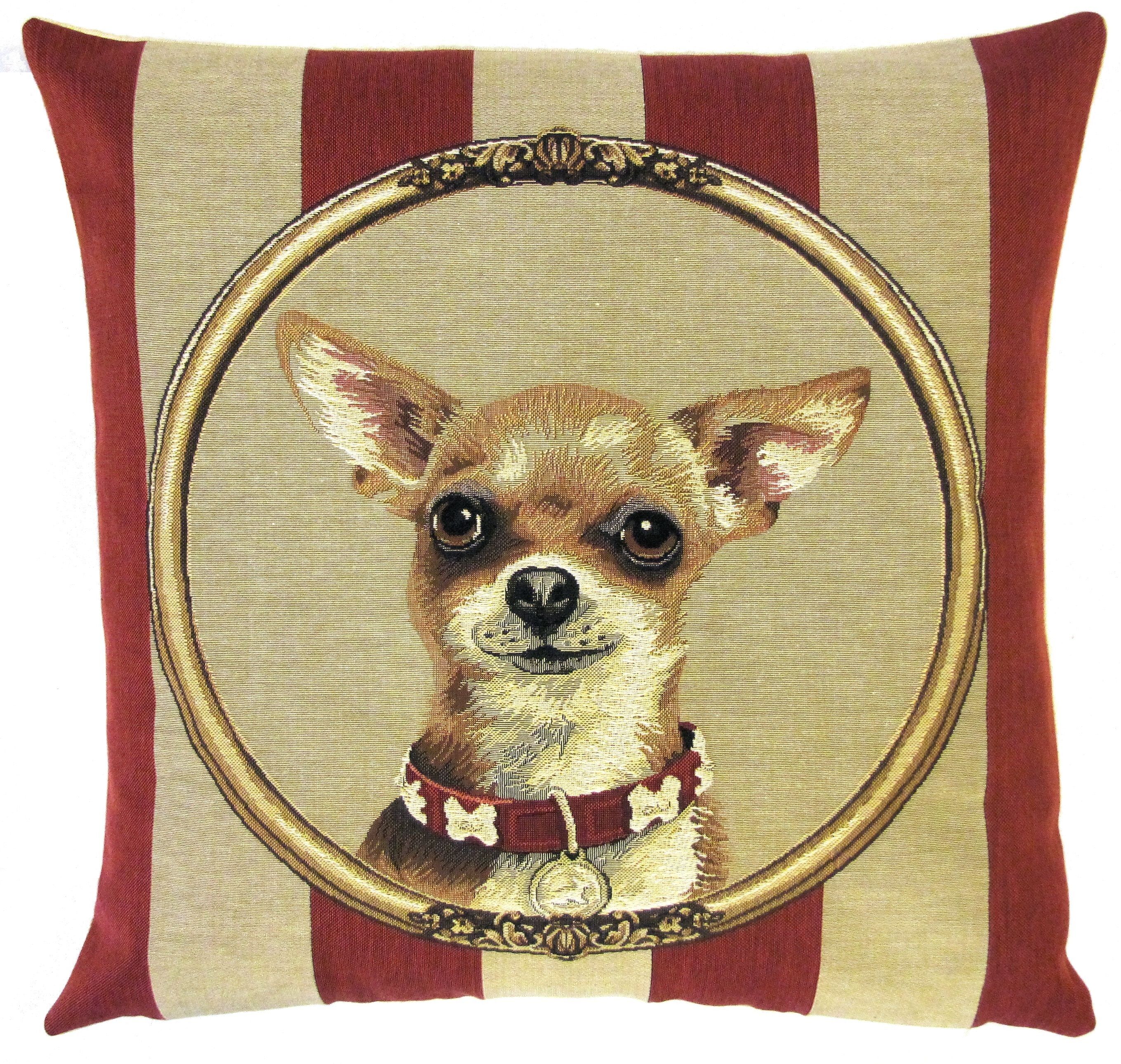 funda de almohada decorativa retrato de chihuahua