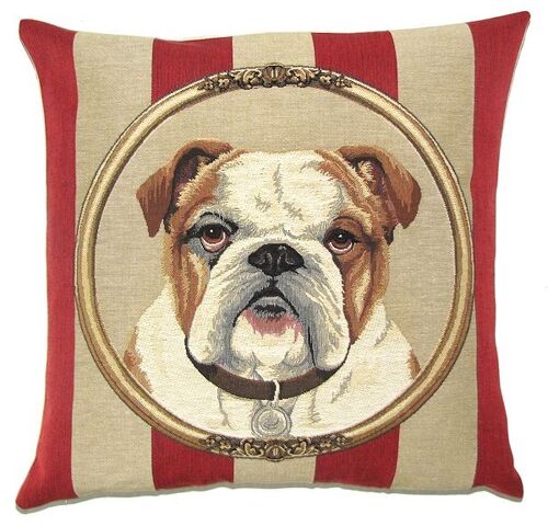 decorative pillow cover english bulldog portrait