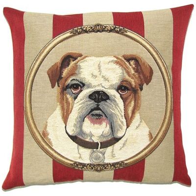 Funda de almohada decorativa retrato de bulldog inglés