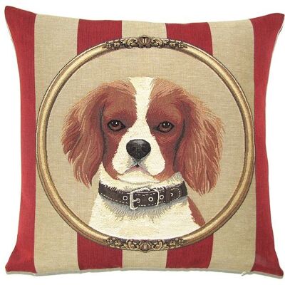 decorative pillow cover king charles cvalier portrait