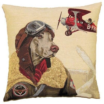 decorative pillow cover bomber pilot red