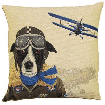 funda de almohada decorativa bomber pilot blue