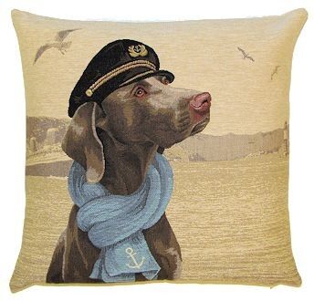 federa decorativa per cuscino capitano weimaraner