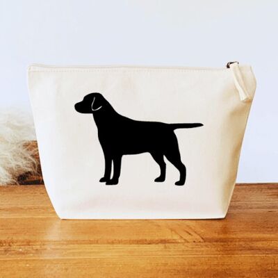 Labrador Make-Up Bag - Natural+matt black