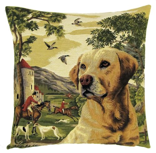 decorative pillow cover labrador foxhunt