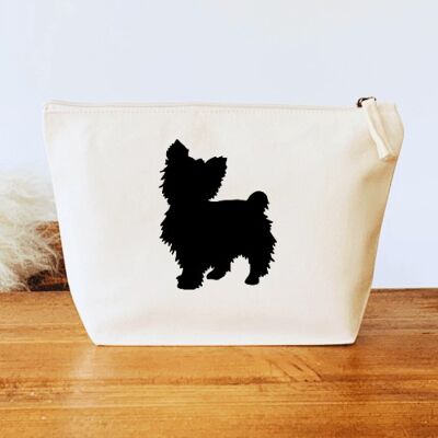 Yorkshire Terrier Make-Up Bag - Natural+matt black