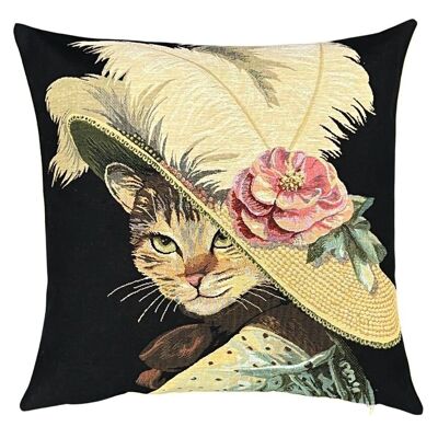 federa decorativa per cuscino belle epoque gatto rosa
