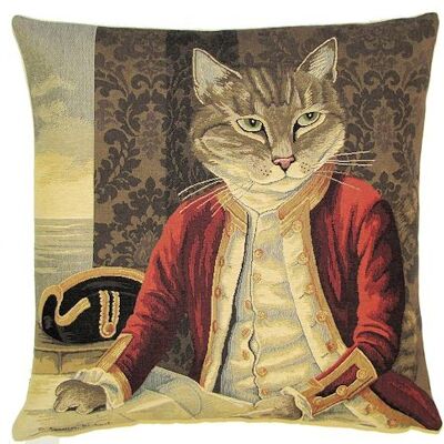 decorative pillow cat Susan Herbert cAPTAIN cOOK