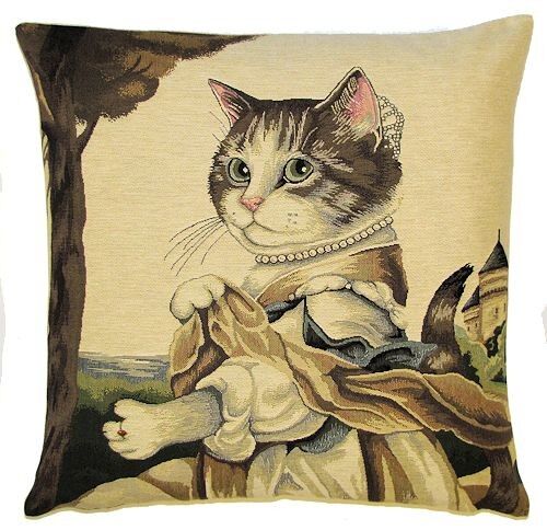 decorative pillow cat Susan Herbert lADY gUINEVERE