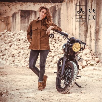 ARMALITH MOTO JACKET - BROWN - CE CERTIFIED