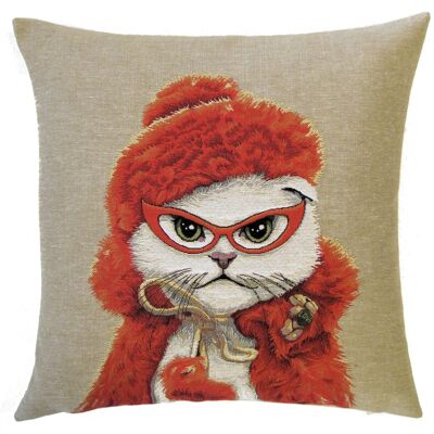 decorative pillow cover fashionista cat