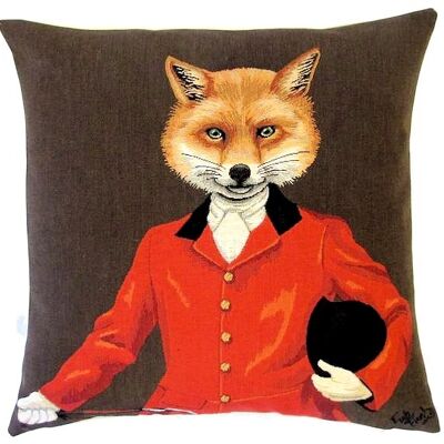 decorative pillow cover foxhunting fox