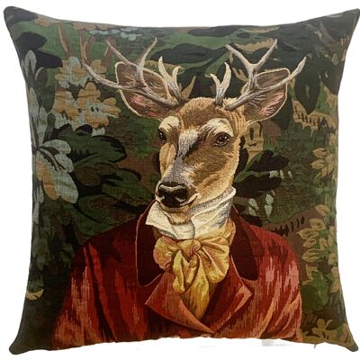 decorative pillow cover stag verdure red jacket
