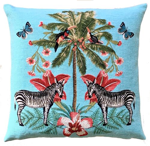 decorative pillow cover palmtree zebras