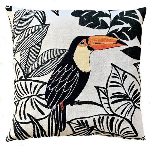 decorative pillow cover toucan watching right