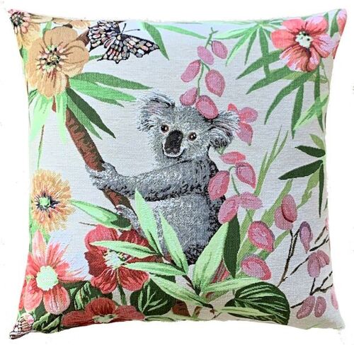 decorative pillow cover koala bear watching left
